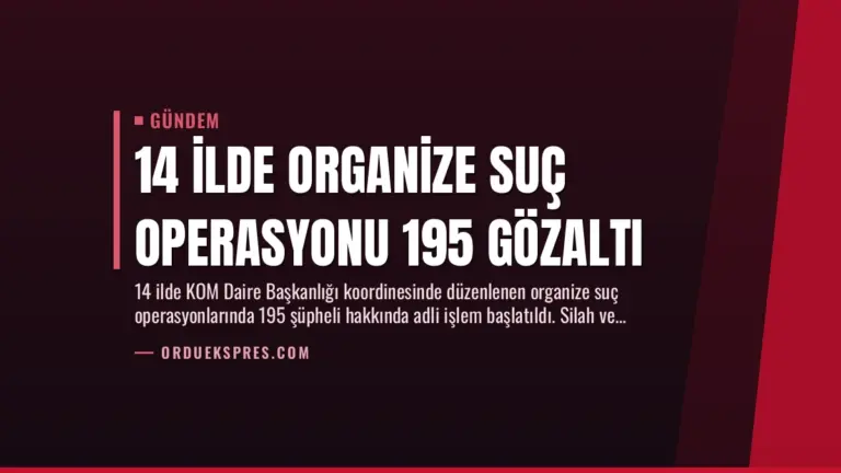14 İlde Organize Suç Operasyonu 195 Gözaltı