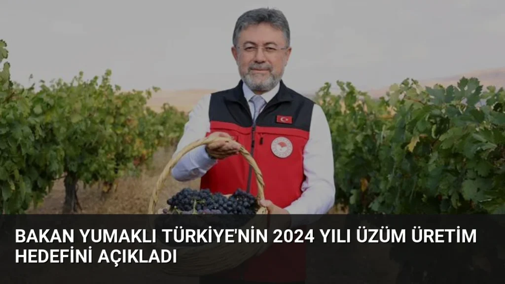 Bakan Yumaklı Türkiye’nin 2024 Yılı Üzüm Üretim Hedefini Açıkladı