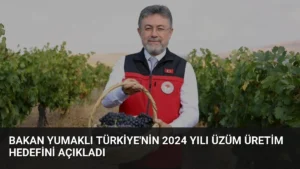 Bakan Yumaklı Türkiye’nin 2024 Yılı Üzüm Üretim Hedefini Açıkladı
