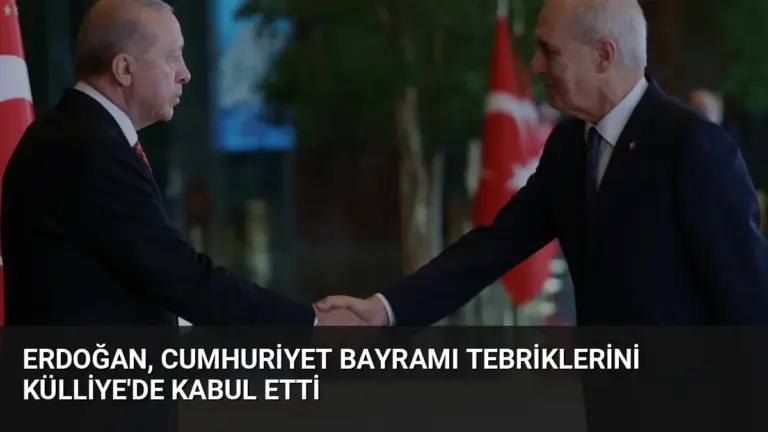 Erdoğan, Cumhuriyet Bayramı tebriklerini Külliye'de kabul etti