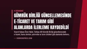 Gümrük Birliği Güncellemesinde E-Ticaret ve Tarım Gibi Alanlarda İlerleme Kaydedildi