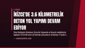İkizce’de 3.6 Kilometrelik Beton Yol Yapımı Devam Ediyor