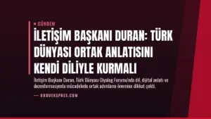 İletişim Başkanı Duran: Türk Dünyası Ortak Anlatısını Kendi Diliyle Kurmalı