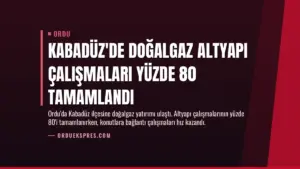 Kabadüz’de Doğalgaz Altyapı Çalışmaları Yüzde 80 Tamamlandı