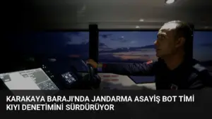 Karakaya Barajı'nda Jandarma Asayiş Bot Timi Kıyı Denetimini Sürdürüyor