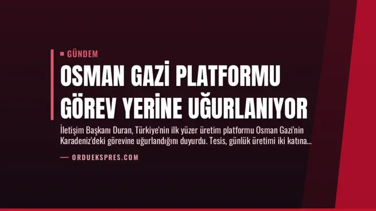 Osman Gazi Platformu Görev Yerine Uğurlanıyor
