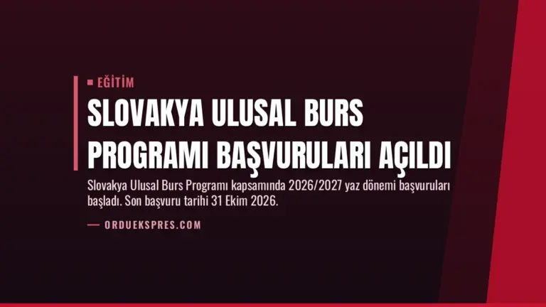 Slovakya Ulusal Burs Programı Başvuruları Açıldı