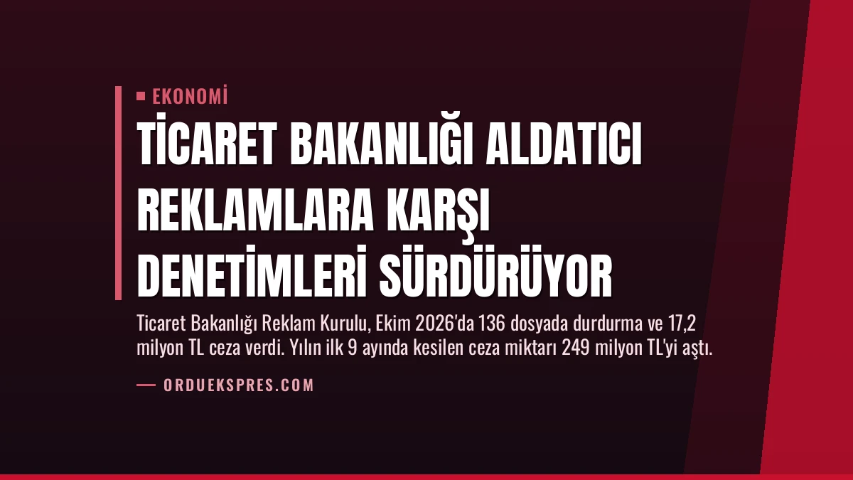 Ticaret Bakanlığı Aldatıcı Reklamlara Karşı Denetimleri Sürdürüyor