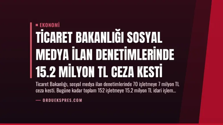 Ticaret Bakanlığı Sosyal Medya İlan Denetimlerinde 15.2 Milyon TL Ceza Kesti