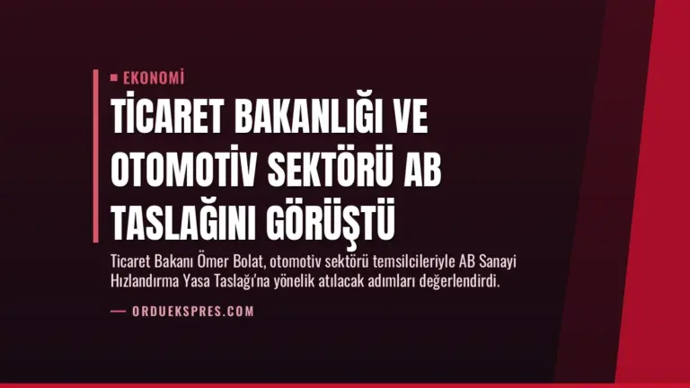 Ticaret Bakanlığı ve Otomotiv Sektörü AB Taslağını Görüştü
