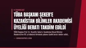 TÜBA Başkanı Şeker’e Kazakistan Bilimler Akademisi Üyeliği Beratı Takdim Edildi