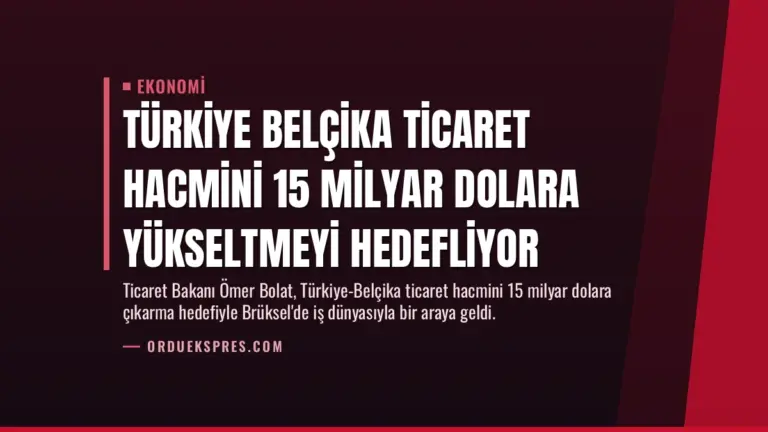 Türkiye Belçika Ticaret Hacmini 15 Milyar Dolara Yükseltmeyi Hedefliyor