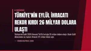 Türkiye’nin Eylül İhracatı Rekor Kırdı 26 Milyar Dolara Ulaştı