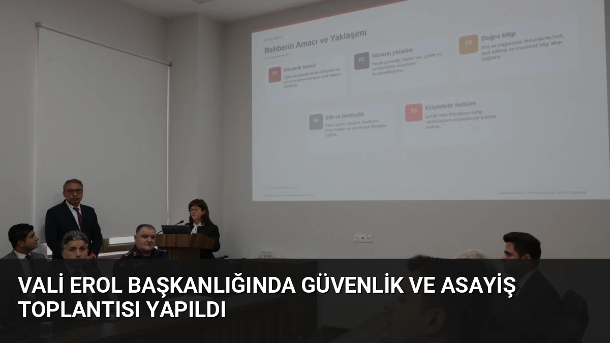 Vali Erol Başkanlığında Güvenlik ve Asayiş Toplantısı Yapıldı